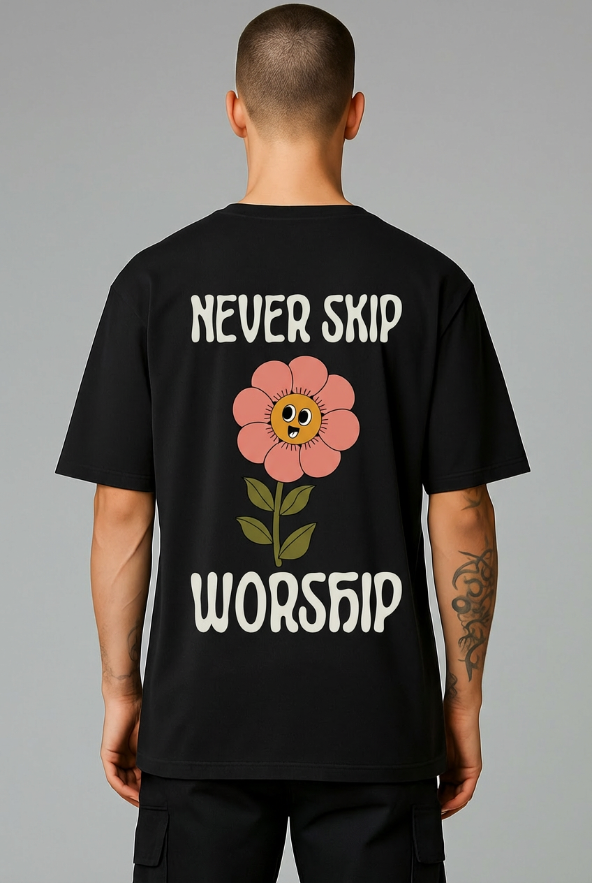 NEVER SKIP | Oversized Shirt