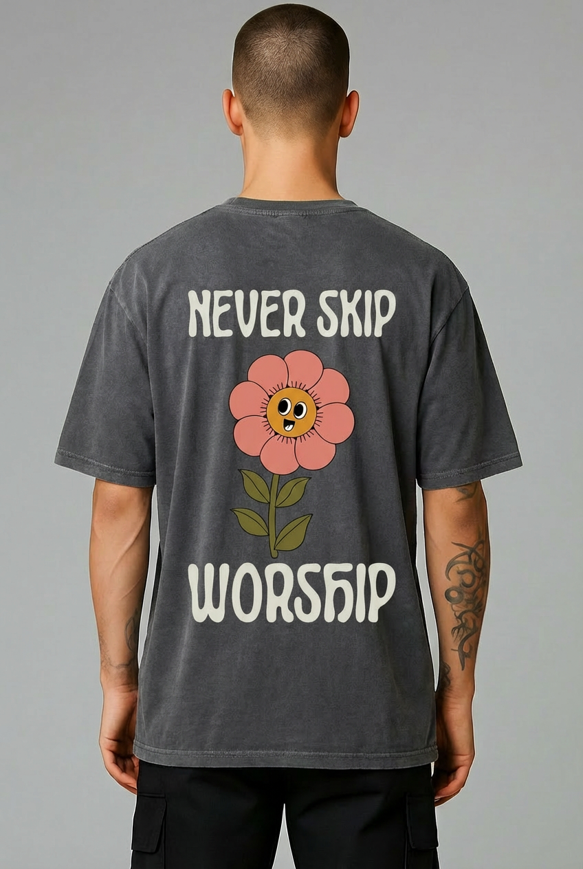 NEVER SKIP | Oversized Shirt